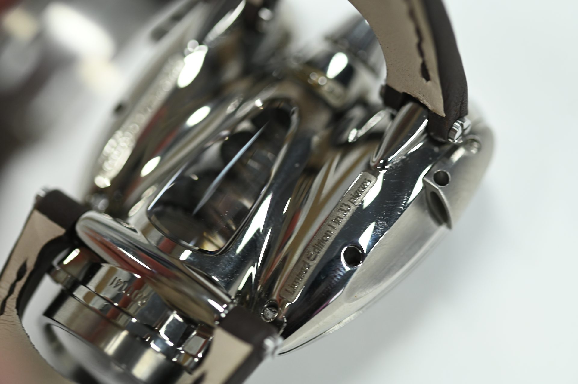 MB&F Horological Machine No.9 Flow — Aerodynamic fins and alternating polished and brushed surfaces.