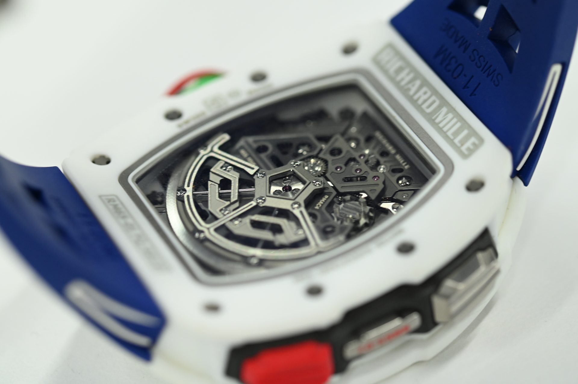 Richard Mille RM 65-01 Automatic Split-Seconds Chronograph — Display back showing the skeletonised automatic movement.